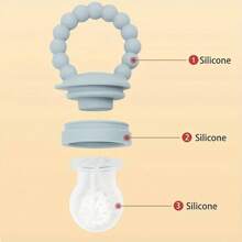 7pcs/Set Baby Food Feeder Pacifier Set - 3-Stage Teething Nibblers - Premium Silicone Fruit Feeder - Multicolor - View 3