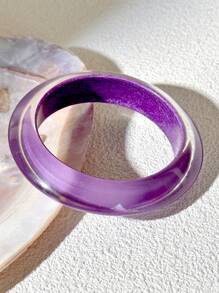 1 pieza Pulsera elegante de mujer de color púrpura, madura y elegante, adecuada como regalo de aniversario