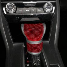 Easypie Selection 1PC Rhinestone Handbrake Gear Seat Belt Shoulder Cover Hot Rhinestone Rhinestone Gear Knob Protective Cover Decoration