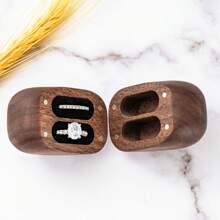 Custom Wooden Ring Box, Wedding Engagement Ring Box, Heart Shpaed Ring Bearer, Ring Box Holder, Custom Personalized Gift Couples