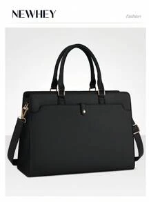 NEWHEY Bolso para laptop de 15.6 pulgadas para mujer, bolso de tela tipo tote impermeable para trabajo, bolso de negocios de oficina para computadora, bolso de gran capacidad con asa de hombro - Multicolor - Ver 3