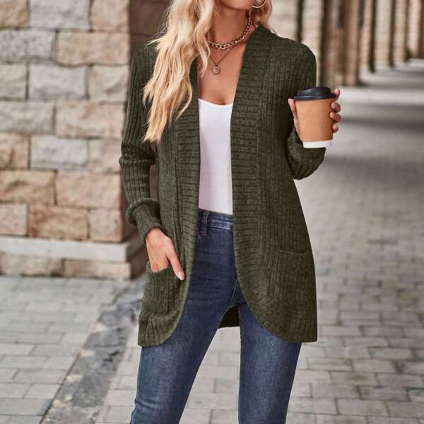 Cardigan Sweaters For Women, Casual Knit Cardigans Lightweight Soft Long Sleeve Open Front Loose Fit Sweater Outwear