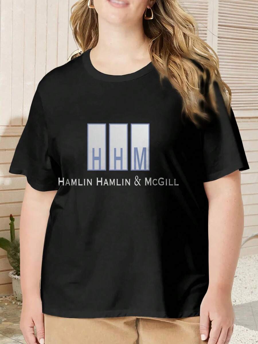 Hamlin Hamlin McGill Oversized Oversize Women T-Shirt For Women Albuquerque Breaking Bad Chuck McGill Corporate Crime TV Firm - Black - View 1