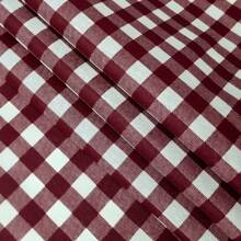 1 Pieza,Mantel de tela Antimanchas Vicky para mesa rectangular - Fácil de limpiar, lavable e impermeable - Ideal para hogar interior y exterior Rojo Oscuro - Burdeos - Ver 5