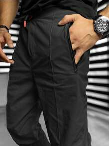 Męskie spodnie dresowe ze ściągaczem, regularny krój na każdą porę roku, modny styl cargo