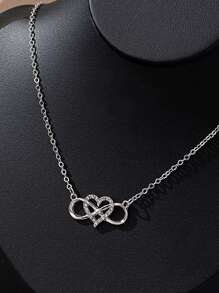 1 Stück modische Halskette mit Glückszahl 8 und Strasssteinen für Damen, geeignet für Urlaub, Reisen und den Alltag