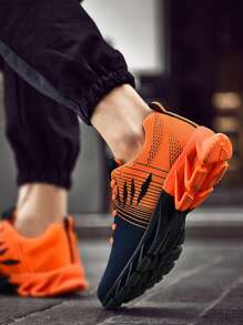 Fashionable Men's Shoes, Oversized Men's Casual Sports Shoes, Breathable And Lightweight - 橘藍 - 查看 7