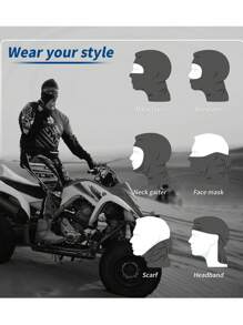 Ski Mask+Arm Sleves, Face Mask For Men And Women – Skiing, Snowboarding, Motorcycle, UV Protection & Wind Protection