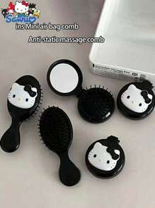 Sanrio 1pc Kitty Cat Air Cushion Brush, Cute Minimalist Cartoon Hello Kitty Mini Portable Detangling Massage Comb, Suitable For Travel, Home Daily Use, Unisex, Ideal Birthday Gift For Relatives, Friends, Parents, Girlfriend