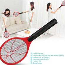 Raqueta Eléctrica Mata Mosquitos Recargable con Alta Eficiencia - Rojo - Ver 5