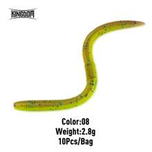 KINGDOM Kingdom Fishing Lures 96mm 120mm 1.8g 2.8g Soft Bait Sinking PVC Soft Lure Fishing Tackle 10pcs 15pcs Swimbaits Artificial Baits Wobblers Soft Worm