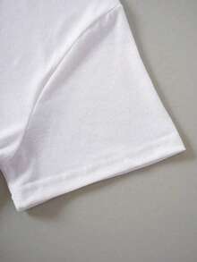 Venice Italy City Printed Women Casual Round Neck Short Sleeve T-Shirt - White - View 4