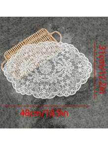 1 pièce Napperon de table ou dessous de plat de table ovale de style nordique avec motif ajouré