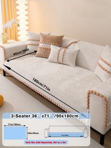 1pc Chenille Jacquard Sofa Cover , Couch Protector For Four Seasons, Universal Furniture Cover For Bedroom, Office, Living Room Home Decor Gifts Birthday Graduation - Multicolor - View 56