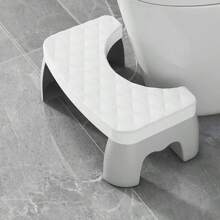 Taburete de Inodoro Removible Antideslizante Taburete de Asiento de Inodoro Taburete de Inodoro Portátil Accesorios de Baño Multifuncionales para el Hogar - Blanco - Ver 5