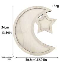 1 件星月木托盘，天然木色家居装饰 - 彩色 - 查看 5