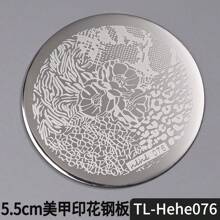 花朵/卡通/蕾丝美甲设计印花板花朵蝴蝶字母心形图案指甲印章模板 5.5 厘米指甲 DIY 模板图案印刷板美甲工具女士女孩美甲用品 - 銀色 - 查看 33