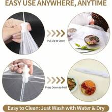 NEPAK 6 Large And Tall Food Covers, 17"X17" Food Tents Food Covers For Outdoors,Pop-Up Mesh Food Covers Nets For Outside,Screen Tents,Parties Picnics, BBQ,Reusable And Collapsible