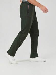 YOMEGO Pantalon de sport léger pour hommes au printemps avec bandes réfléchissantes - Respirant et séchage rapide pour la randonnée, la pêche, le cyclisme | Comprend une ceinture et 3 poches zippées