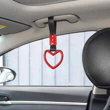 1pc Heart-Shaped Car Handle Strap - Stylish Rear Bumper Warning Ring In Multiple Colors, Strong Nylon & ABS Material, Perfect For Cars, Subways, And Buses - Multicolor - View 6