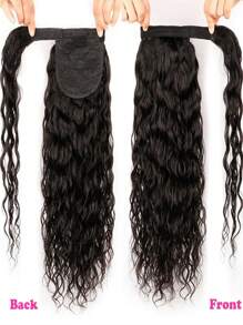 Water Wave Ponytail Extension Human Hair Clip In Pony Tail Hair Extensions Natural Black Ponytail Extensions Real Remy Hair Pieces Long Water Wave Clip In Human Hair Ponytail 30Inch