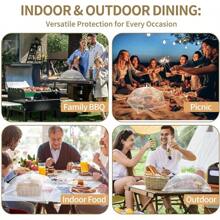 NEPAK 6 Large And Tall Food Covers, 17"X17" Food Tents Food Covers For Outdoors,Pop-Up Mesh Food Covers Nets For Outside,Screen Tents,Parties Picnics, BBQ,Reusable And Collapsible