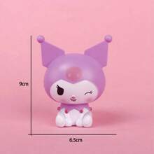Sanrio 1pc Plastic Figurine Kuromi, Cinnamoroll, Pompompurin, Melody Cake Topper Decor