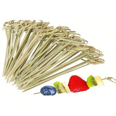 200/100/50/20 piezas Pinchos de bambú con diseño de porcelana azul y blanca hechos a mano, adecuados para frutas, postres, pan, hamburguesas, aperitivos, suministros para fiestas y material escolar