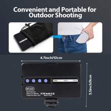 1 pieza Luz de video RGB, adecuada para oficinas, panel de luz de cámara LED portátil 0-360 a todo color, recargable, adecuada para fotografía y videollamadas - Negro - Ver 4