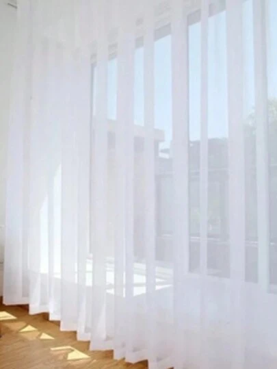 Cortina Voil 3,00x2,30 Sala Ou Quarto Ilhós Cromado P/ Varão