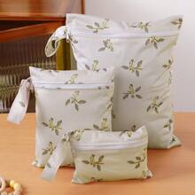 3 件装防脏湿袋，防水可洗袋，适用于旅行收纳、婴儿车、日托、婴儿尿布、瑜伽、海滩、泳池、湿幼儿泳衣