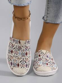 STEPREACH 秋冬女士春季休闲运动鞋，时尚透气轻便防滑运动平底乐福鞋 - 彩色 - 查看 4