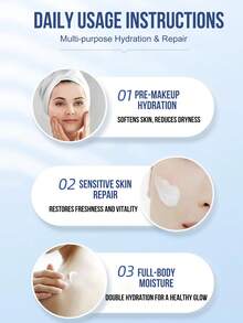 Vaseline 凡士林玻尿酸保湿乳液，深层滋养，修护干燥肌肤，增强肌肤弹性，蕴含4D玻尿酸，提亮肤色，均匀肤色，保湿滋养，7天见效，经临床验证，蕴含99%纯烟酰胺，改善暗沉，淡化瑕疵。