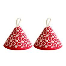 1pc/2pcs Set Of Cute Triangular Floral Embroidered Pot Holders, Heat Resistant For Cooking Pots, Pans, Skillets, Thickened Insulation With Hanging Loop