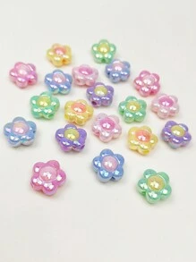 20pcs Assorted Colorful Floral Beads, Random Mix, DIY Jewelry Making & Decorative Beads, Suitable For Necklaces, Bracelets, Earrings, Phone Chains, Key Chains - Flowers - View 6