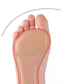 1 Pair Self-Adhesive Non-Slip Women's Sandal Insoles, High Heels With Breathable Soft Comfort Insoles, Shoes & Boots Accessories - Beige - View 3