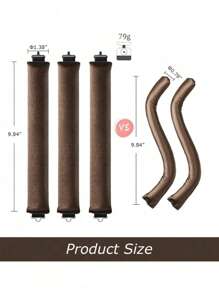 3pcs No-Heat Curling Iron New Simple Female Slouchy Thick No-Damage Hair With Hook Sleeping Rubber Curling Artifact European And American Simple Big Wave Curling Tool Sleeping Curling Hair Curler