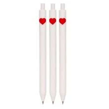 10 pièces/set Stylos décoratifs neutres au design romantique en forme de cœur - encre noire - design à la mode - écriture fluide - convient aux étudiants et au bureau - cadeau de la Saint-Valentin - bon rapport qualité-prix - indispensable pour les étudiants, polyvalent pour le bureau et les études