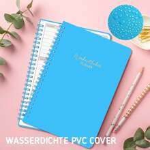 BIROYAL Undatierter Wochenplaner | Terminplaner A5 | wöchentlicher Terminkalender mit To-Do-Liste, großem Notizfeld | 52 Blatt Terminplaner auf Deutsch Ringbuch mit Hardcover | Planer Aquamarin - Blau - Übersicht 3