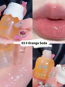 蝴蝶结牛奶罐唇彩保湿镜面水润光泽细腻闪烁嘟嘟双唇，日常使用，个人唇部护理 - 彩色 - 查看 9