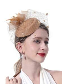 1 Pc Fascinators Hat Headband Women's Fascinators Tea Party Headwear With Clip Derby Hat For Girls And Women