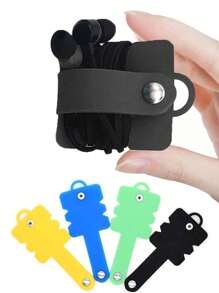 Silicone Earphone Cable Winder, Silicone Cord Organizer Earbuds Holder Earphone Wrap Earphones Organizer Headset Headphone Wrap Winder Cord Manager Cable Winder,Headphones Cord Organiser Holder, Earbuds Straps Holder, Headset Wrap Winder And Cord Manager Cable Winder, Keep The Cords And Usb Cable Wires From Getting Tangled Travel School College Electronic Bag Power Bank Portable Charger Charger Case Headphone Case Cable Bag Cable Organizer Digital Camera Camera Case Camera Bag - View 7