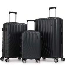 3 Piece Expandable Hard Shell Luggage Set With Spinner Wheels And TSA Lock For Enhanced Security And Convenience