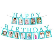 Decoraciones de cumpleaños Pancarta de fotos en marcos de tarjetas de fotos Suministros para fiestas - Pancarta de feliz cumpleaños para fiesta - Ver 10