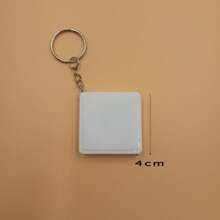 1pc Custom Keychain Steel Tape Measure, 1M Square Mini Retractable Ruler, Printed Logo Gift Ruler - Multicolor - View 9