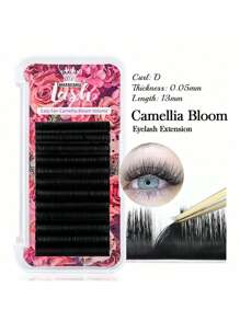 12盒 MASSCAKU 3D 蓬松即开型仿貂毛假睫毛，8-20毫米混合长度，哑光黑色睫毛簇，睫毛扇，单根假睫毛，假睫毛 - D - 查看 7