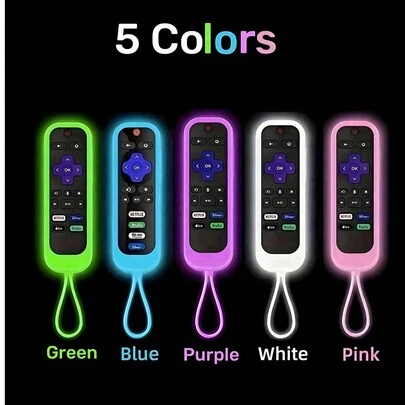 1pc Silicone Remote Control Cover Compatible With Roku TV Remote, Glow-In-The-Dark Remote Holder Case For Roku Streaming Stick 4K, Express 4K+, Premiere, Streambar, Simple Remote/Voice Remote With Lanyard Insulation, Galentines, Puppy, Carnival