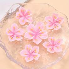 10 Stücke neue süße Kirschblüten flache Rückseite Harz Scrapbooking DIY Schmuck Haarspange Handwerk Dekorationsmaterial