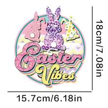 Spring Easter Bunny & Egg Thermal Transfer Stickers, Holiday Gift Decorations, Water-Resistant Garment Patches, Ironing Pattern - P643 - View 6