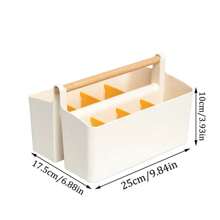 Portable Desktop Pen Holder Large Capacity Cute Marker Pen Stationery Storage Box Creative Pencil Holder Desktop Organizer - Pink - View 7